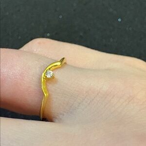 New  siizu gold ring , 925 silver and gold plated